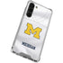 University of Michigan White Jersey Galaxy S24 FE Clear Case